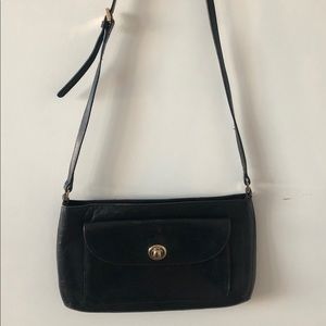 Hobo Black Patent Leather Crossbody Purse